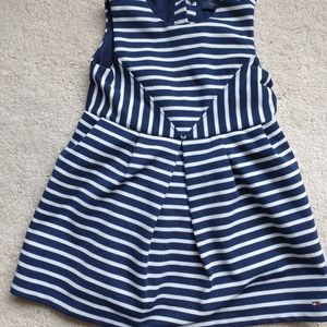 Tommy Hilfiger Navy and White striped Baby Dress, size 12 months